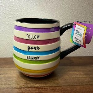 ‘FOLLOW YOUR RAINBOW’ 20oz ceramic mug